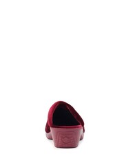 Lunar Red Amaretto Slip On Wedge Heeled Slippers - Image 6 of 10