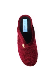 Lunar Red Amaretto Slip On Wedge Heeled Slippers - Image 8 of 10