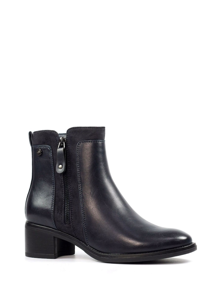 Lunar Blue Chambers Low Heel Smart Ankle Boots - Image 2 of 5