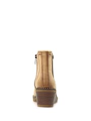 Lunar Cream Connie Wedge Heel Ankle Boots - Image 6 of 7