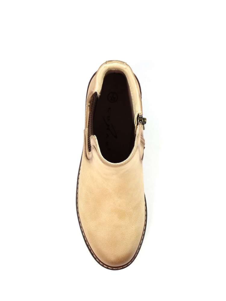 Lunar Cream Connie Wedge Heel Ankle Boots - Image 7 of 7 Lunar Cream Connie Wedge Heel Ankle Boots - Image 7 of 7