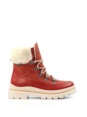 Lunar Orange Evelyn Teddy Trim Waterproof Boots - Image 2 of 6