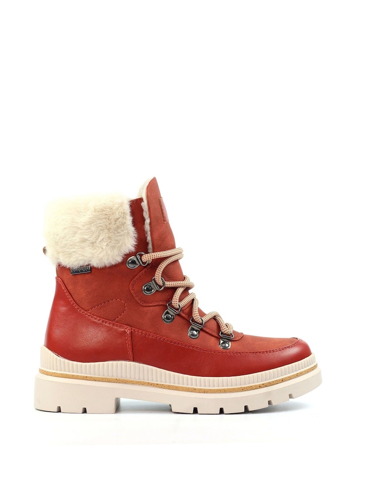 Lunar Orange Evelyn Teddy Trim Waterproof Boots - Image 2 of 6