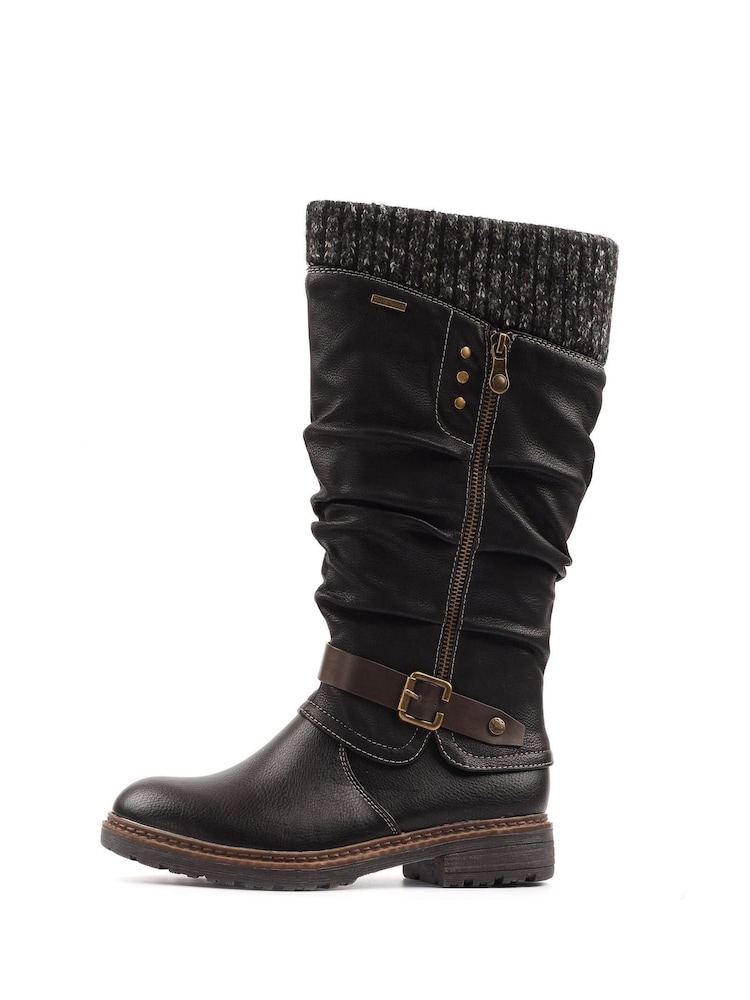 Lunar Brisbane Waterproof Long Black Boots - Image 2 of 7 Lunar Brisbane Waterproof Long Black Boots - Image 2 of 7