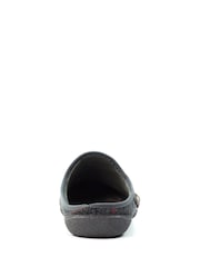 Lazy Dogz Grey Farrell Check Print Slip On Slippers - Image 4 of 6