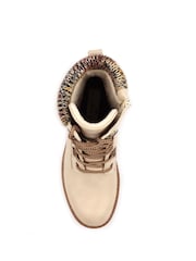 Lunar Cream Annabelle Knit Cuff Detail Waterproof Boots - Image 9 of 9