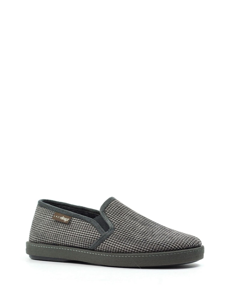 Lazy Dogz Grey Anderson Full Slippers - Image 1 of 6