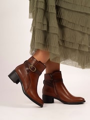 Lunar Cassie Low Heel Ankle Brown Boots - Image 1 of 6