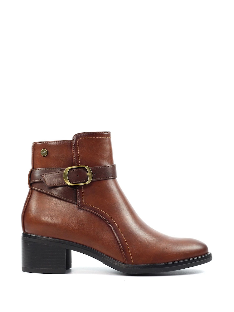 Lunar Cassie Low Heel Ankle Brown Boots - Image 2 of 6 Lunar Cassie Low Heel Ankle Brown Boots - Image 2 of 6