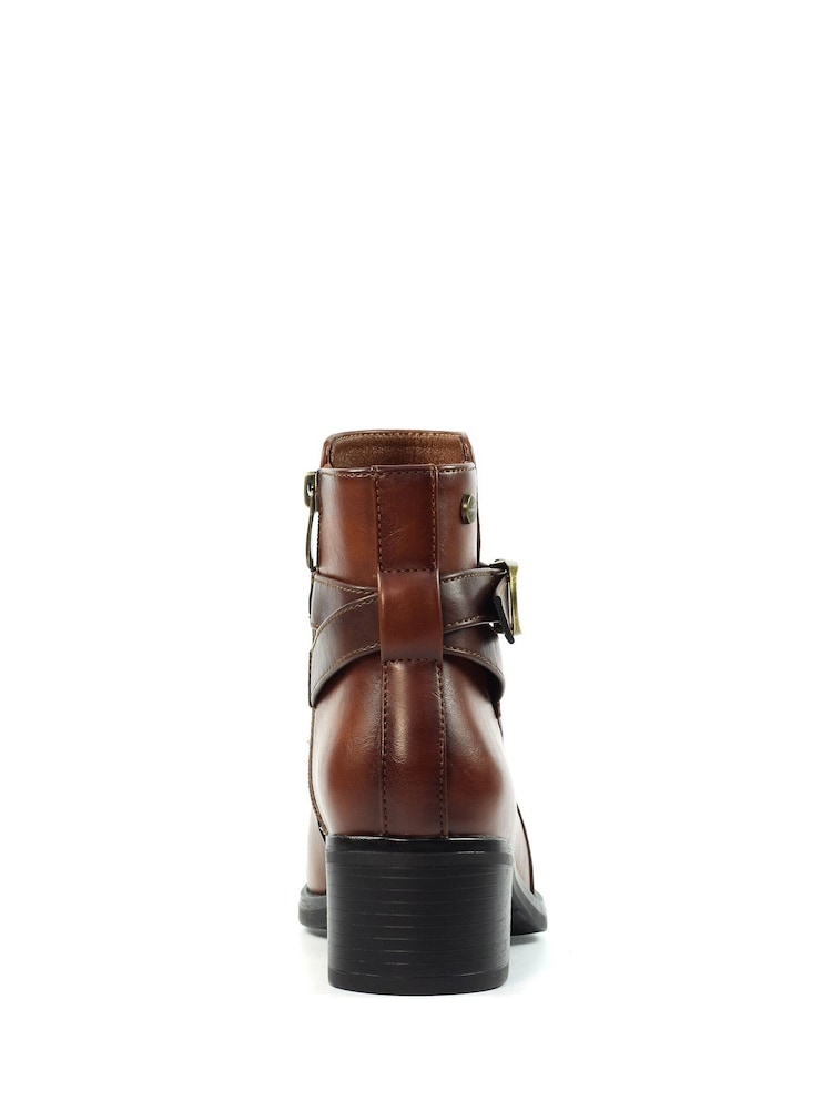 Lunar Cassie Low Heel Ankle Brown Boots - Image 6 of 6 Lunar Cassie Low Heel Ankle Brown Boots - Image 6 of 6
