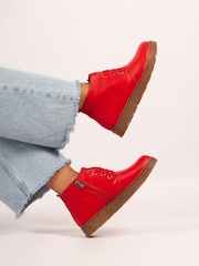 Lunar Red Claire III  Leather Ankle Boots - Image 2 of 2