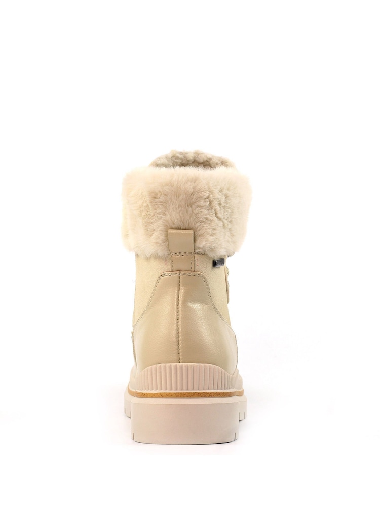 Lunar Cream Evelyn Teddy Trim Waterproof Boots - Image 3 of 3 Lunar Cream Evelyn Teddy Trim Waterproof Boots - Image 3 of 3