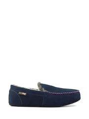 Lazy Dogz Blue Henry Mocassin Slippers - Image 1 of 5