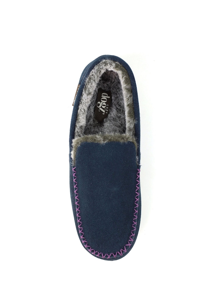Lazy Dogz Blue Henry Mocassin Slippers - Image 5 of 5 Lazy Dogz Blue Henry Mocassin Slippers - Image 5 of 5