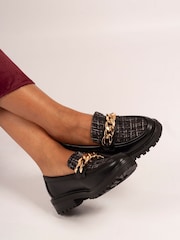 Lunar Chance Chunky Black Loafers - Image 1 of 9