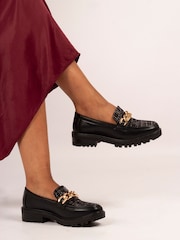Lunar Chance Chunky Black Loafers - Image 2 of 9