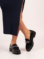 Lunar Chance Chunky Black Loafers - Image 3 of 9