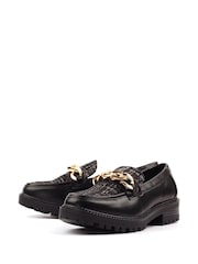 Lunar Chance Chunky Black Loafers - Image 8 of 9