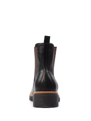 Lunar Black Ribble Animal Print Insert Ankle Boots - Image 10 of 11