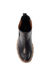 Lunar Ribble Animal Print Insert Ankle Black Boots - Image 5 of 8
