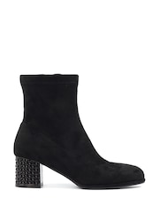 Lunar Sage Glitzy Heel Ankel Black Boots - Image 5 of 8