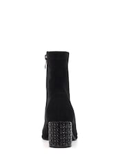 Lunar Sage Glitzy Heel Ankel Black Boots - Image 7 of 8
