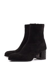 Lunar Sage Glitzy Heel Ankel Black Boots - Image 8 of 8