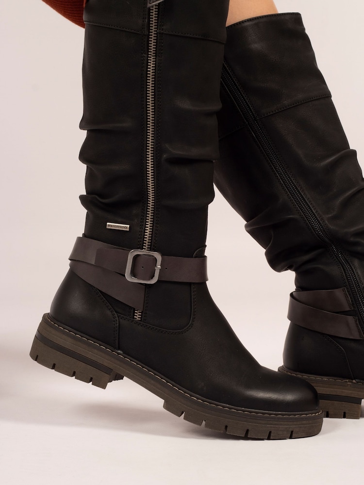 Lunar Margo Waterproof Knee Black Boots - Image 2 of 2