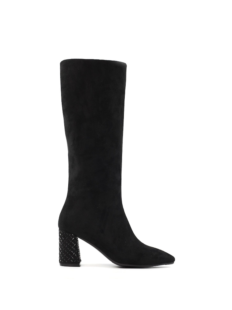 Lunar Witham Long Embellished Heel Black Boots - Image 2 of 6
