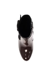 Lunar Grey Trudy Patent Heeled Ankle Boots - صورة 7 من 8