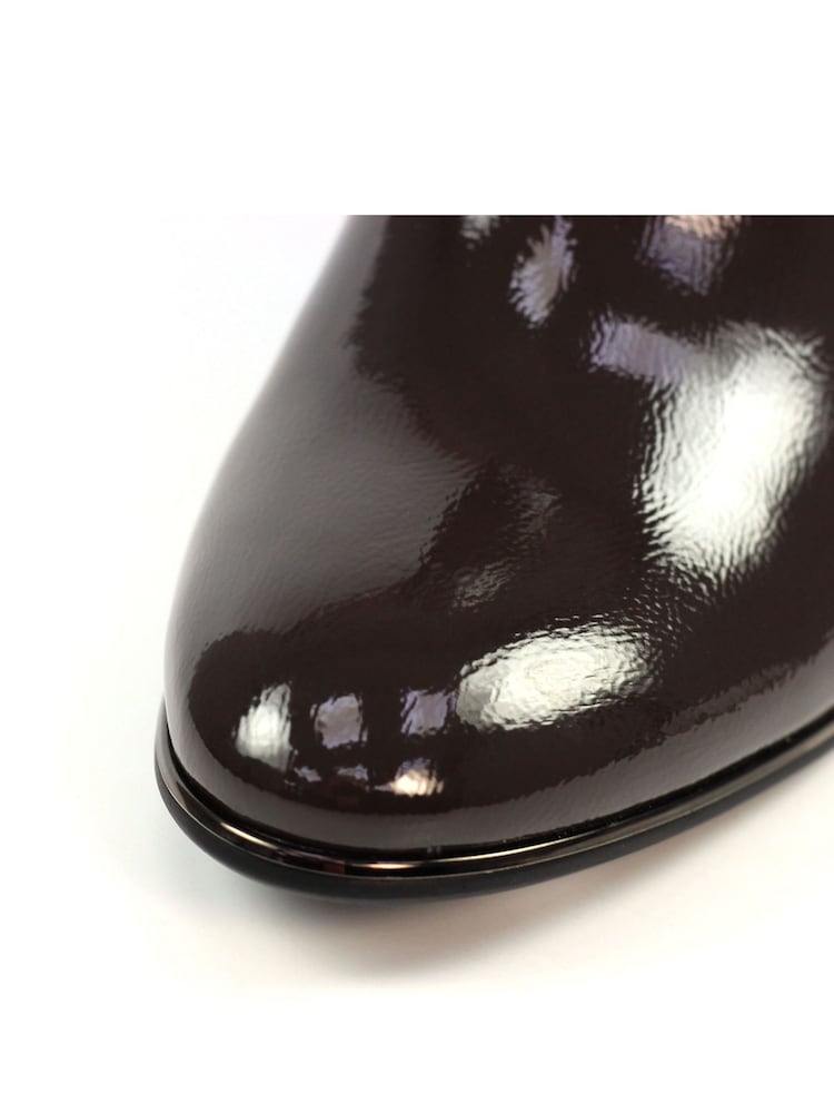 Lunar Grey Trudy Patent Heeled Ankle Boots - صورة 8 من 8