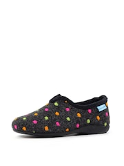 Lunar Studio Polka Dot Full Black Slippers - صورة 3 من 9