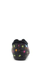 Lunar Studio Polka Dot Full Black Slippers - صورة 6 من 9