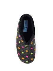 Lunar Studio Polka Dot Full Black Slippers - صورة 8 من 9