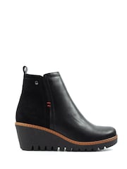 Lunar Pixie Wedge Ankle Black Boots - Image 2 of 8