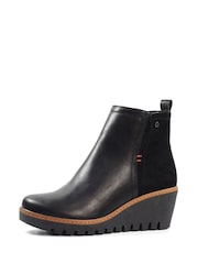 Lunar Pixie Wedge Ankle Black Boots - Image 3 of 8