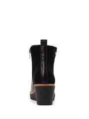 Lunar Pixie Wedge Ankle Black Boots - Image 8 of 8