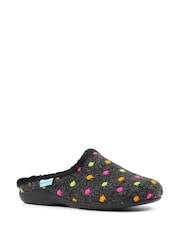 Lunar Peanut Polka Dot Mule Black Slippers - صورة 3 من 9