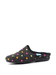 Lunar Peanut Polka Dot Mule Black Slippers - صورة 4 من 9