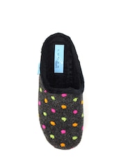 Lunar Peanut Polka Dot Mule Black Slippers - صورة 8 من 9