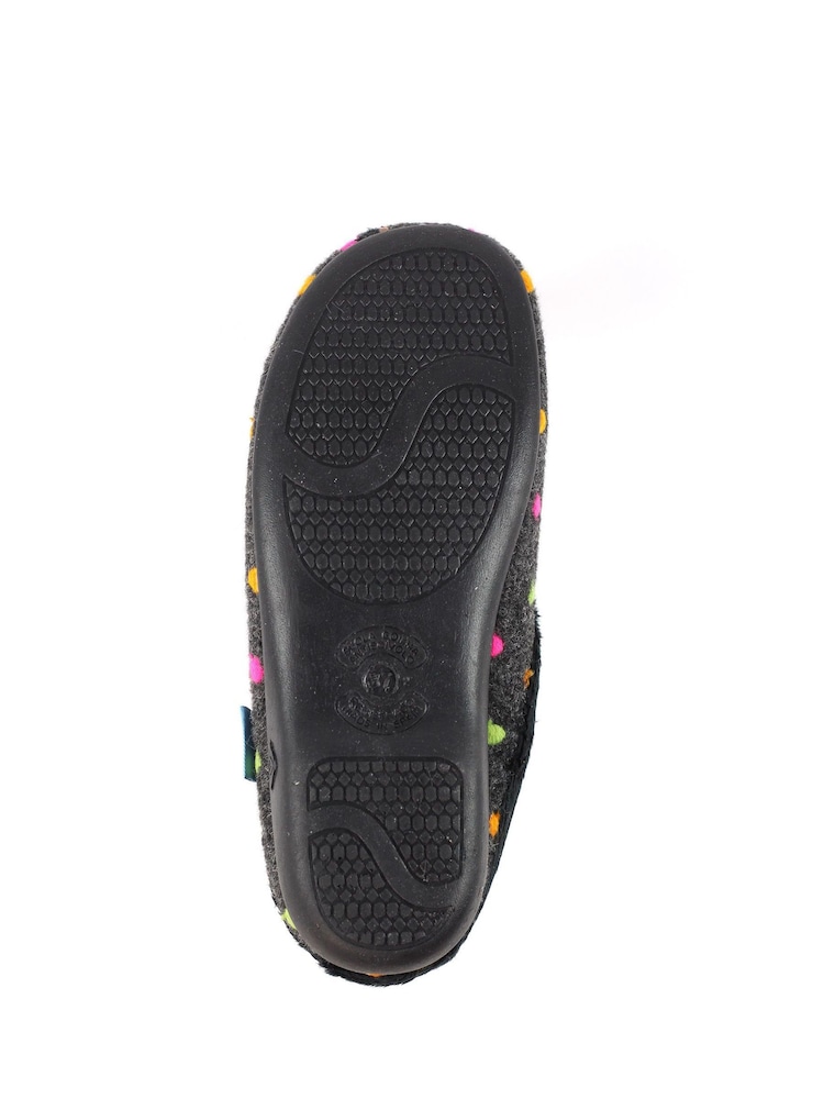 Lunar Peanut Polka Dot Mule Black Slippers - صورة 9 من 9