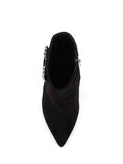 Lunar Shannon Buckle Detail Ankle Black Boots - Image 8 of 8
