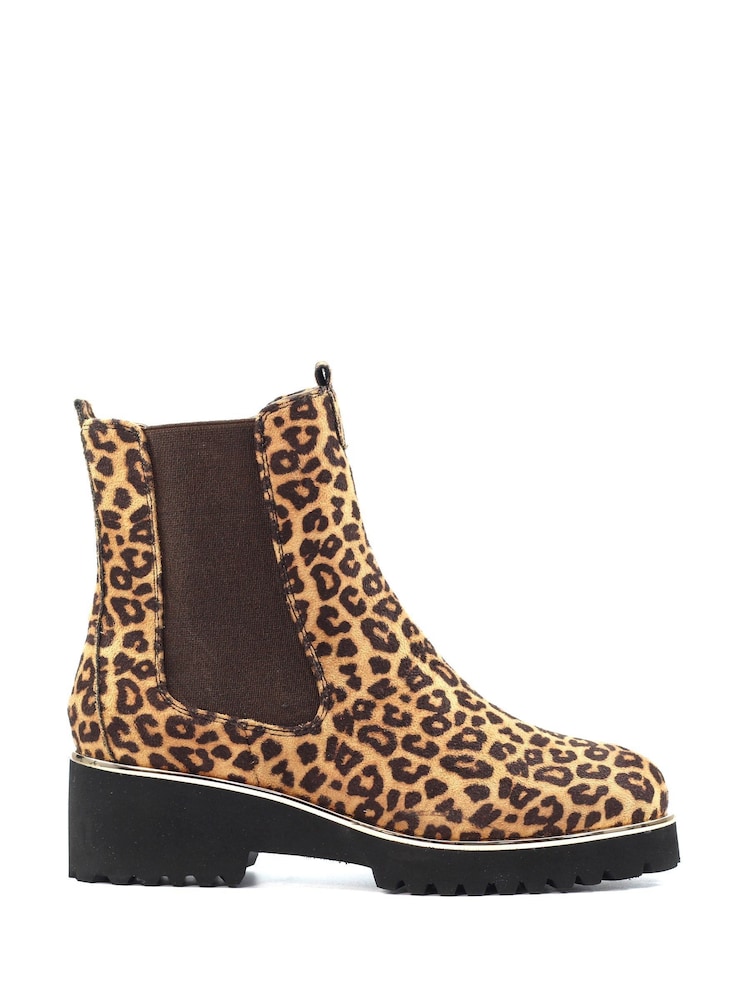 Lunar Animal Print Nakita Ankle Boots - Image 2 of 8 Lunar Animal Print Nakita Ankle Boots - Image 2 of 8
