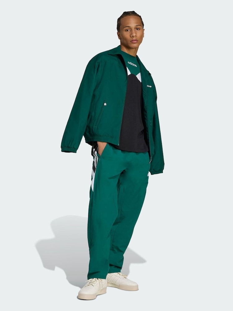 adidas Originals Green Brushed Woven Track Top - Image 1 of 5 adidas Originals Green Brushed Woven Track Top - Image 1 of 5