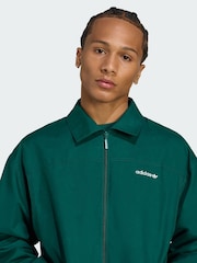 adidas Originals Green Brushed Woven Track Top - Image 3 of 5