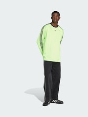adidas Originals Green Adicolor Jacquard Long Sleeve Jersey - Image 1 of 5