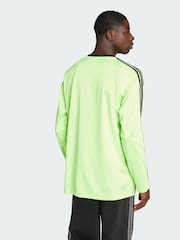 adidas Originals Green Adicolor Jacquard Long Sleeve Jersey - Image 2 of 5