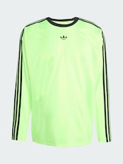 adidas Originals Green Adicolor Jacquard Long Sleeve Jersey - Image 5 of 5