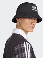 adidas Originals Black Tartan Regular Rugby Polo Shirt - Image 4 of 5