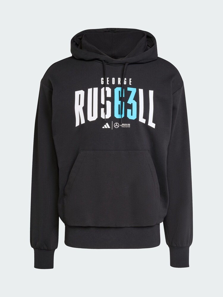 adidas Black Mercedes AMG Petronas Formula One Team George Russell Hoodie - Image 5 of 5 adidas Black Mercedes AMG Petronas Formula One Team George Russell Hoodie - Image 5 of 5